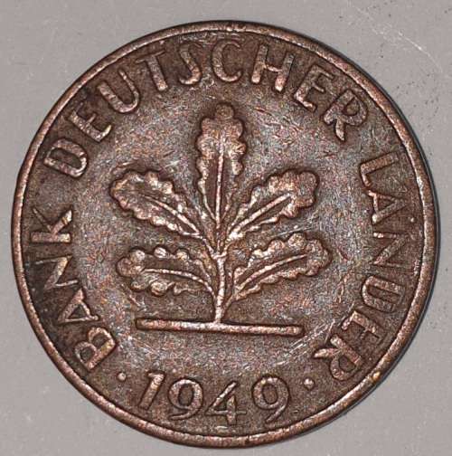 1949 G - 1 PFENNIG - ONE PFENNIG - GERMANY - FEDERAL REPUBLIC - (Copper Plated Steel)